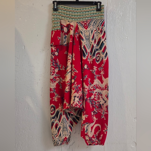 Parachute pants (harem/hammer pants) Colorful Linen - Picture 1 of 13